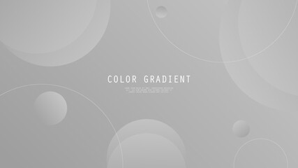Modern Abstract Background Round Circle Retro Memphis Lines Fluid Liquid Motion and Gray Gradient Color