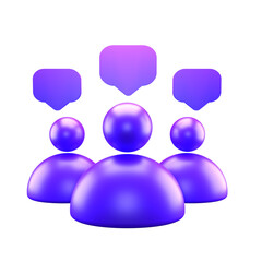 3d icon discussion team conversation