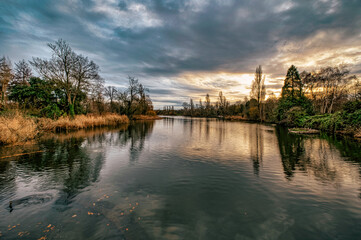 Fototapeta premium lake in the park