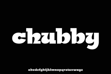 chubby and playful slab serif display font vector
