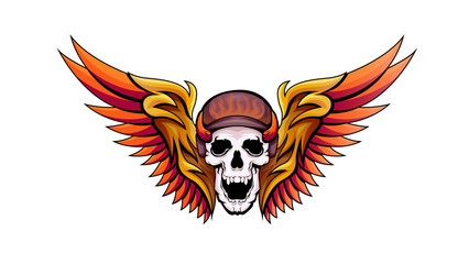 skull with wings 