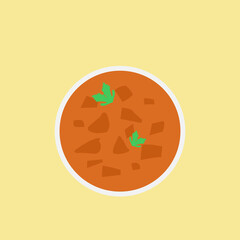 Butter Chicken vector eps 10. easy to edit
