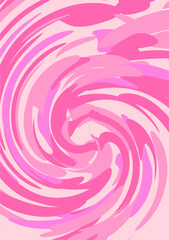 The background image is in pink tones, using shapes to arrange. Composition with gradation used for graphics