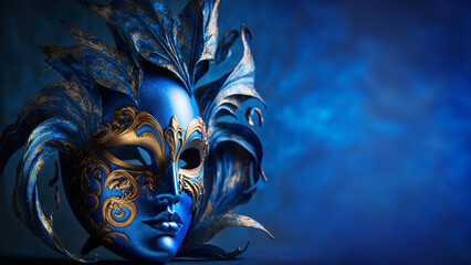 Beautiful mask for Venice carnaval. Generative AI