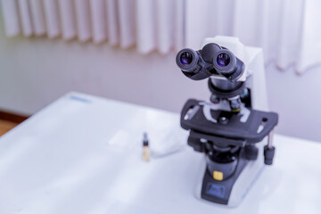 microscope in laboratory