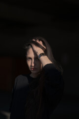 A mode (they/them, White) expressing a range of emotions.