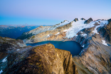 Blue Hour over Mount Daniel in the Alpine Lakes Wilderness area