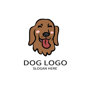 Labrador Retriever dog logo cartoon vector illustration