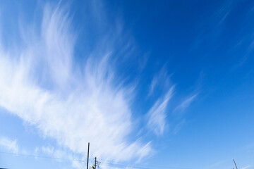 Fototapeta na wymiar 青い空に白い雲