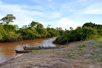 canoe on the river