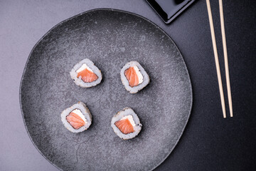 sushi on a plate