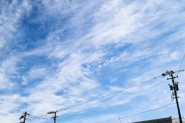 青い空に白い雲