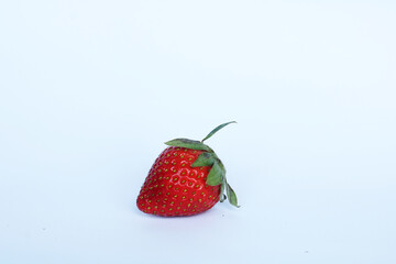 Only strawberry on a white background.