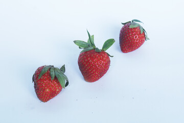 Strawberry on a white background.