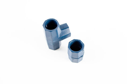 PVC coneciones en fondo blanco