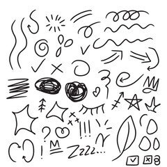 Set of Scribble arrow isolated on white background. black hand drawn arrows set icon.hand drawn arrow icon set. Doodle vector illustration.