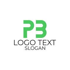vector design elements for your company logo, pb monogram logo. modern logo design, business corporate template. pb icon.