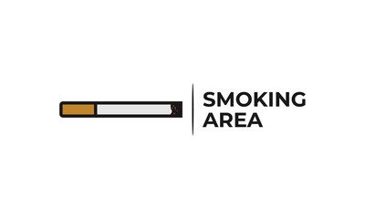 smoking area sign icon template