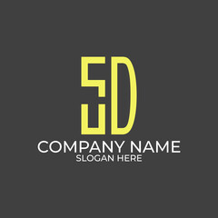 Obraz premium vector design elements for your company logo, usd monogram logo. modern logo design, business corporate template. usd icon.