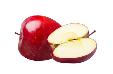 red apple on transparent png