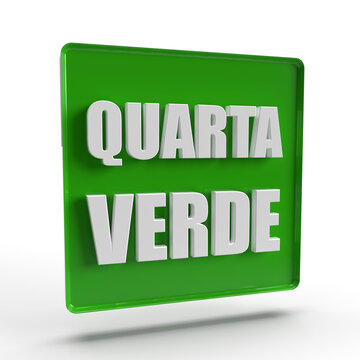 banner sign 3d render green board