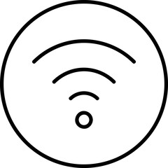 wifi line art illustration on white background..eps