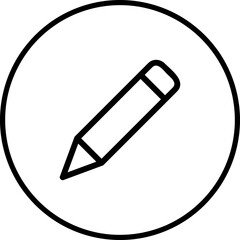 pencil icon, stock vector, logo isolated on white background..eps