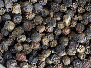 Black pepper peas in close-up