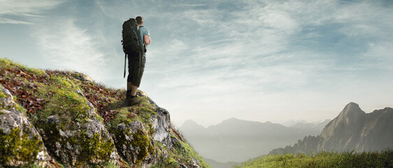 Wanderer in den Bergen 