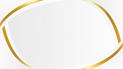 Modern abstract white and gold background vector. Elegant concept design with golden line.