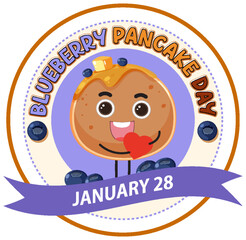 National Blueberry Pancake Day Banner Day