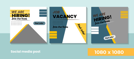 We are hiring job vacancy for social media post	