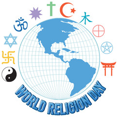 World religion day banner design