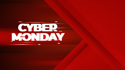 Cyber monday editable text effect suitable for cyber monday red themed events.