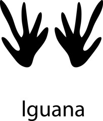 Fototapeta premium iguana foot print vector illustration on white background..eps