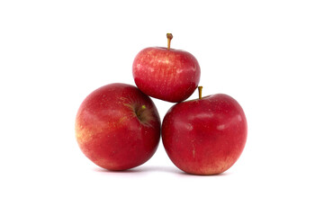 Red apples isolated on a white background