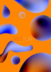 Fluid shapes vertical wallpaper background. Vector illustration for banner background or landing page