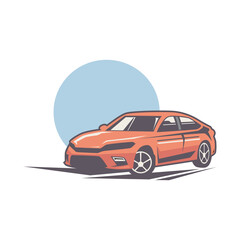 Obraz na płótnie Canvas super sports car vector logo design