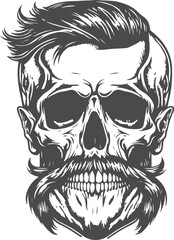 skull mustache