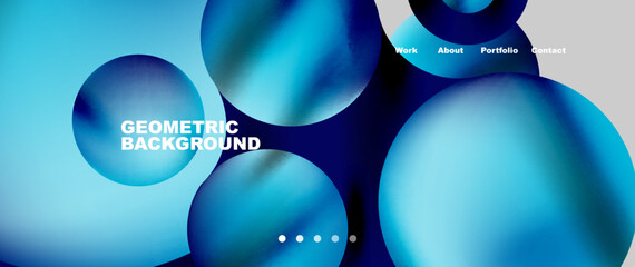 Flowing gradient colors and round elements and circles. Vector illustration for wallpaper, banner, background, leaflet, catalog, cover, flyer © antishock