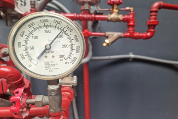 Pressure gauge for measuring installed in water system