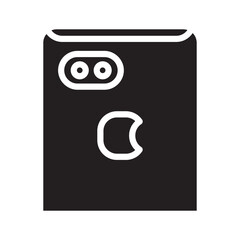 camera icon on button