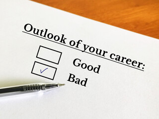 Obraz premium Questionnaire about industry