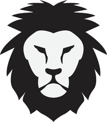 Lion icon on white background. Lion head logo. Animal wild cat face. Lion head silhouette. flat style.