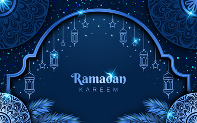 Realistic Luxury Ramadan Kareem Background