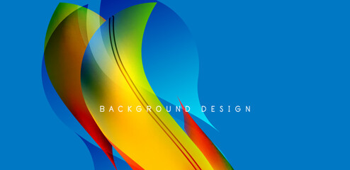 Abstract elegant flowing shapes background, fluid gradient colors. Template for covers, templates, flyers, placards, brochures, banners
