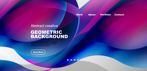 Abstract elegant flowing shapes background, fluid gradient colors. Template for covers, templates, flyers, placards, brochures, banners