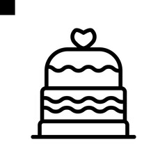 cake icon line style vector