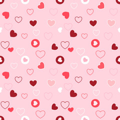 seamless background with hearts