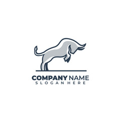 bull design vector logo line design template